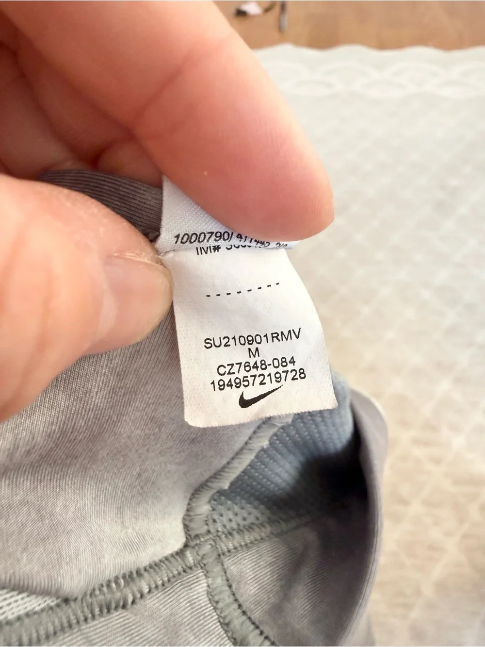 Nike Gray Tie-Dye Strappy Sports Bra